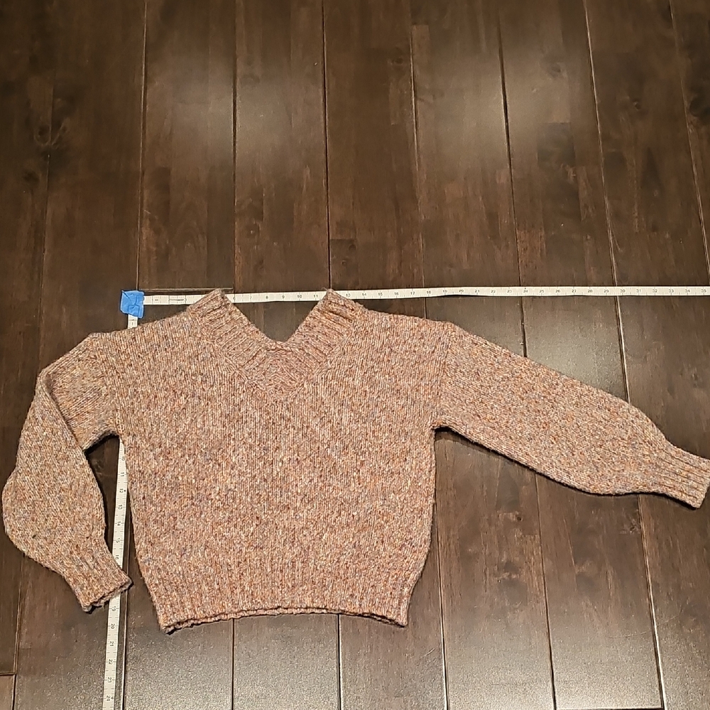French Connection V-Neck Sweater - Brown Multi Mix